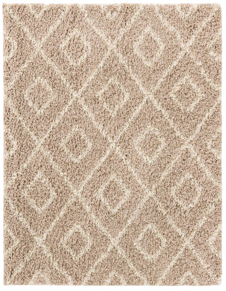 Detail image of  5' 3 x 5' 3 Lattice Shag Square Rug