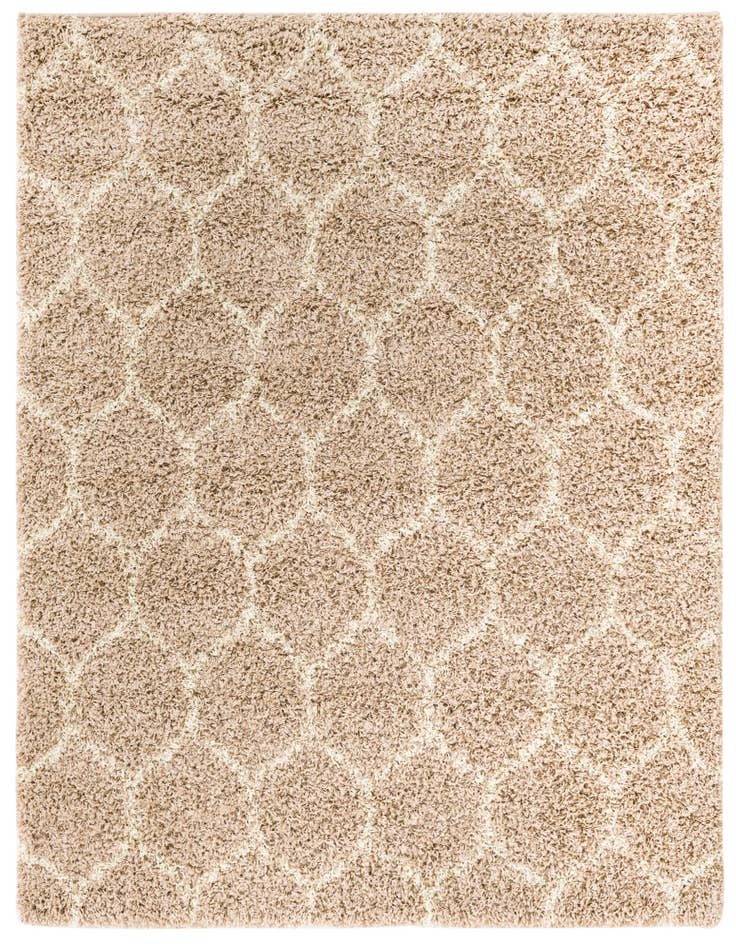 Detail image of  6' x 6' Lattice Shag Square Rug