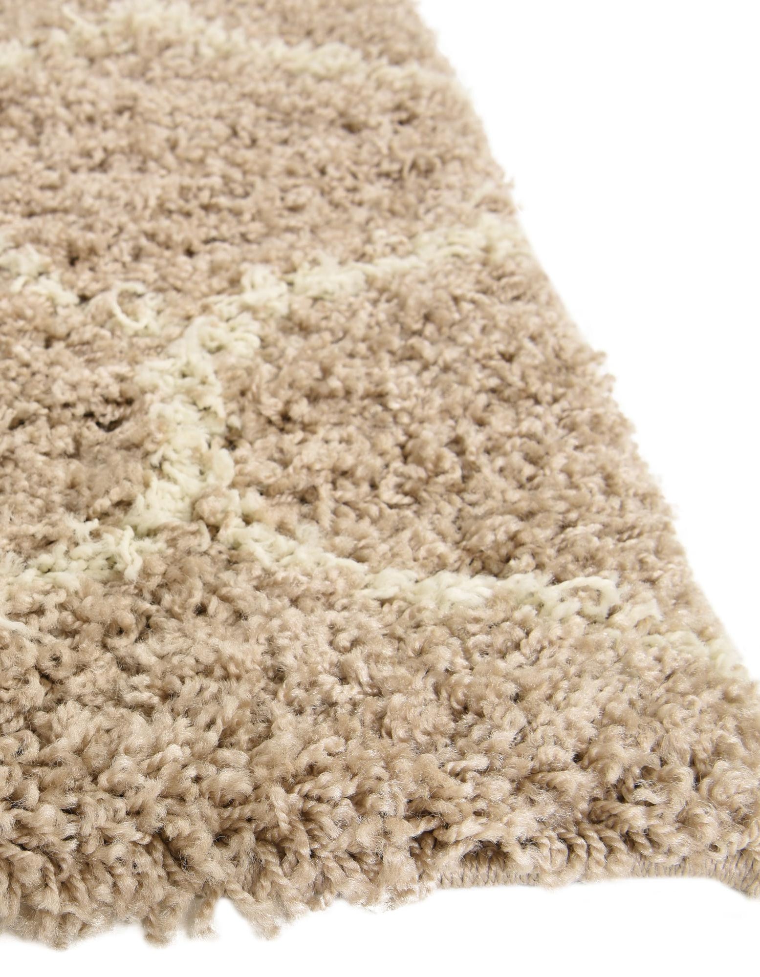 Light Brown 3' 3 x 3' 3 Lattice Shag Square Rug | Rugs.com