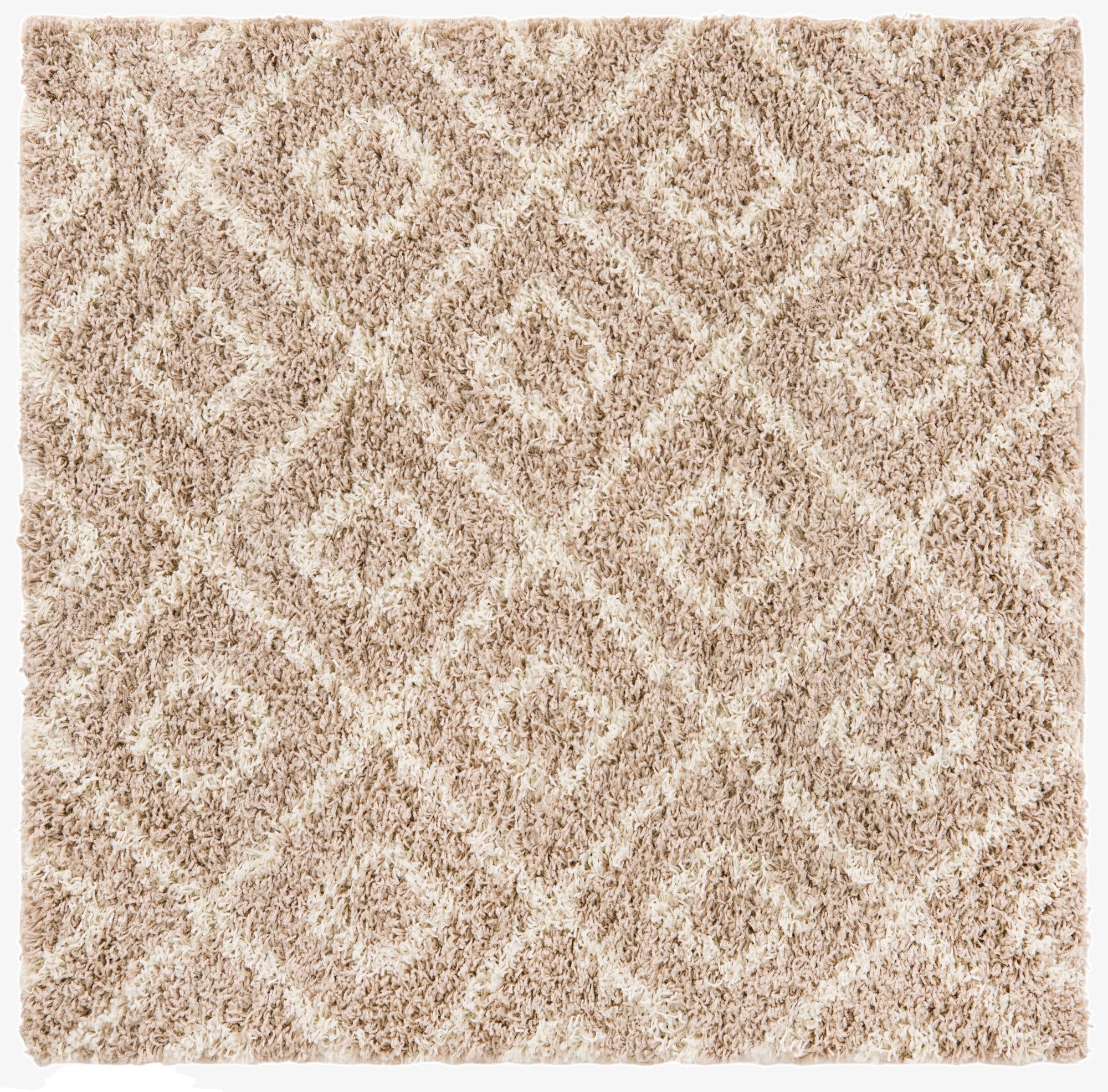  4' x 4' Lattice Shag Square Rug
