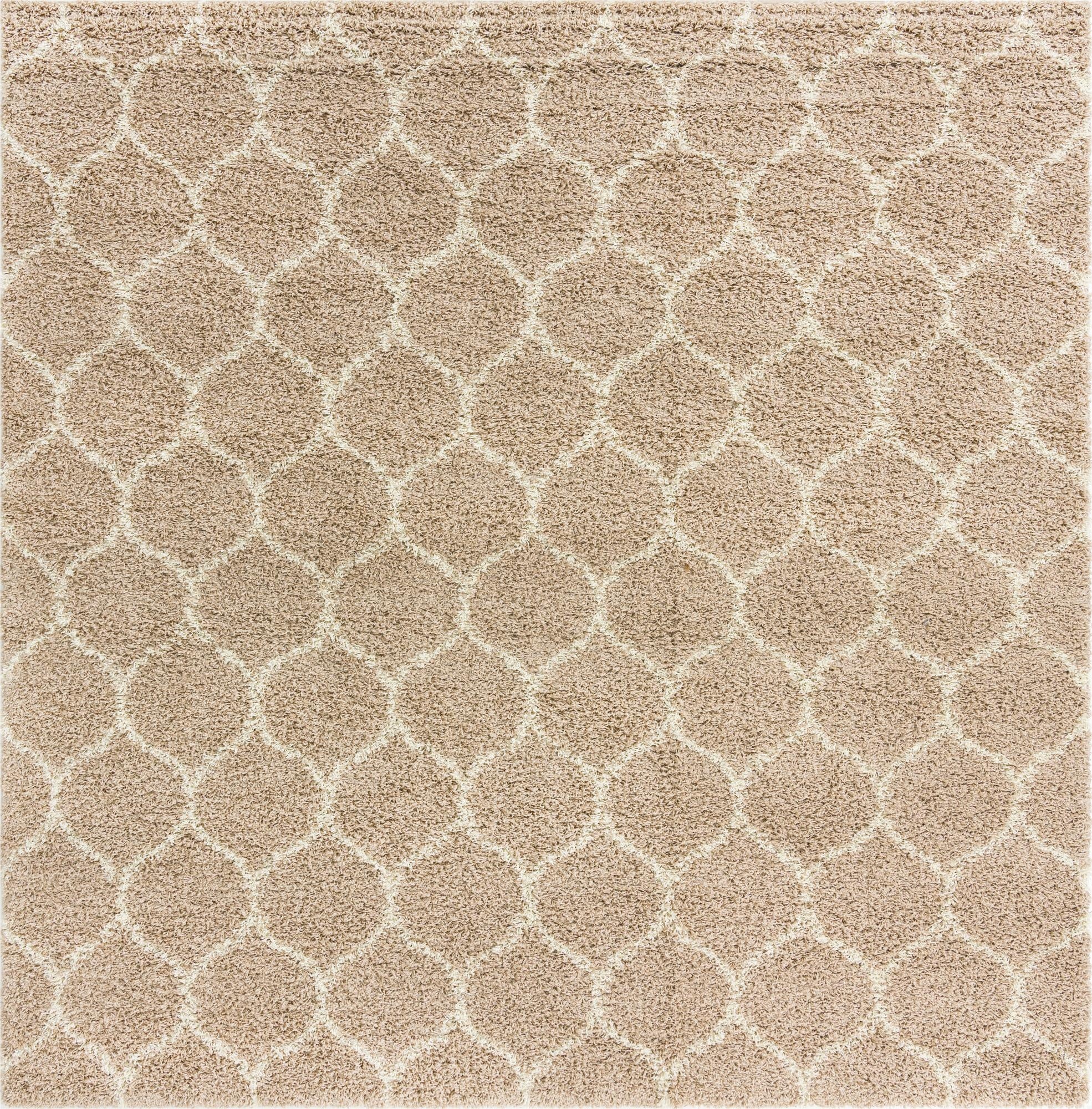  10' x 10' Lattice Shag Square Rug