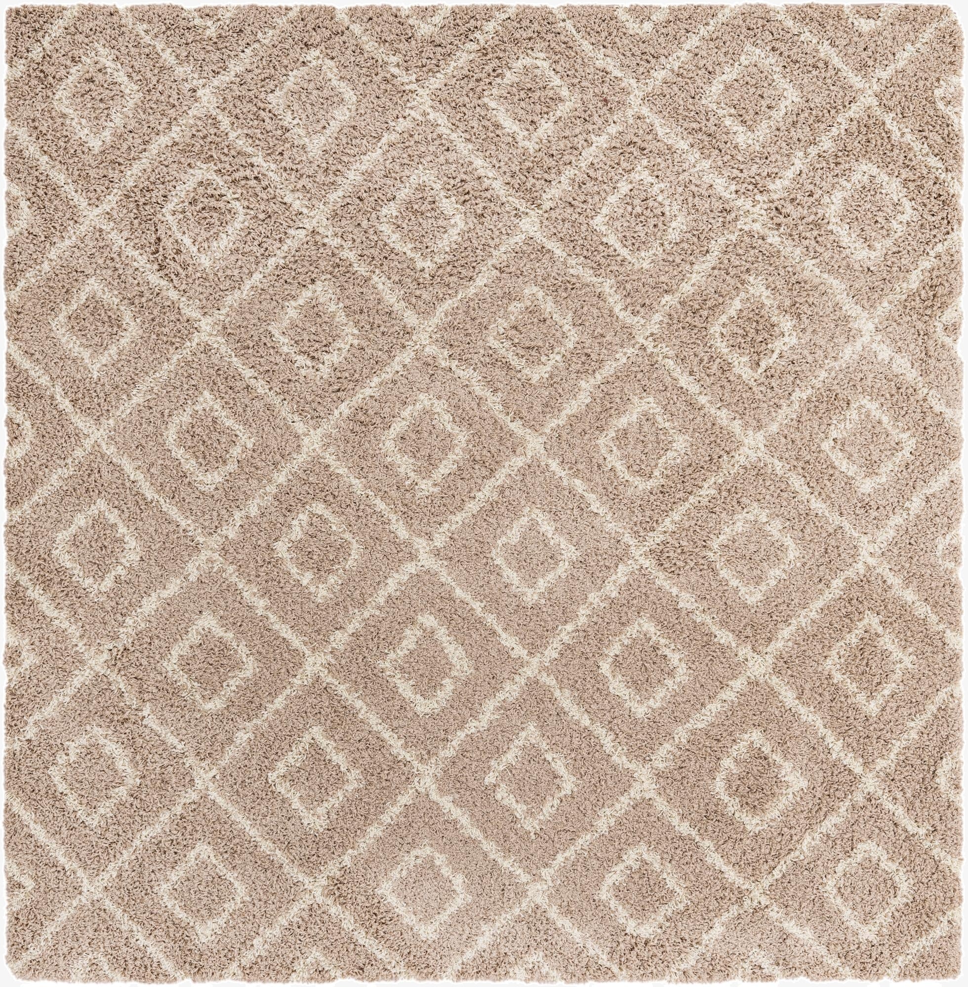  7' 10 x 7' 10 Lattice Shag Square Rug
