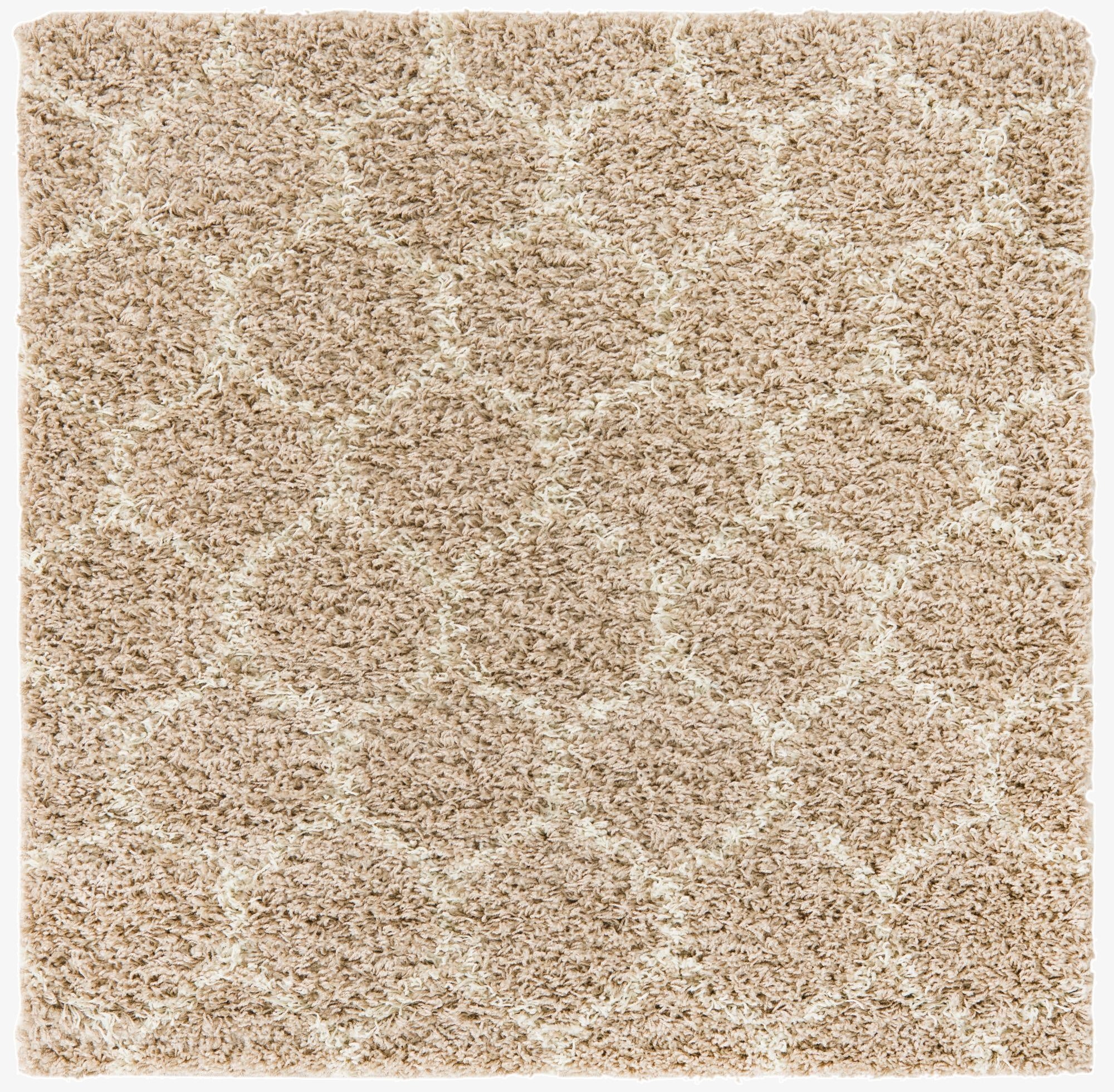  4' x 4' Lattice Shag Square Rug