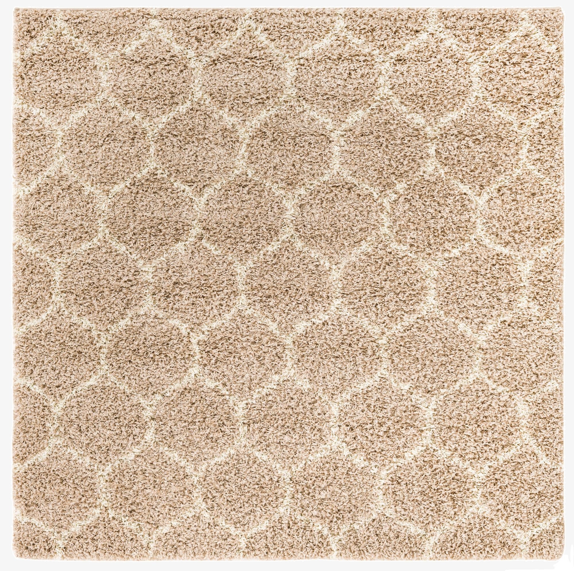  6' x 6' Lattice Shag Square Rug