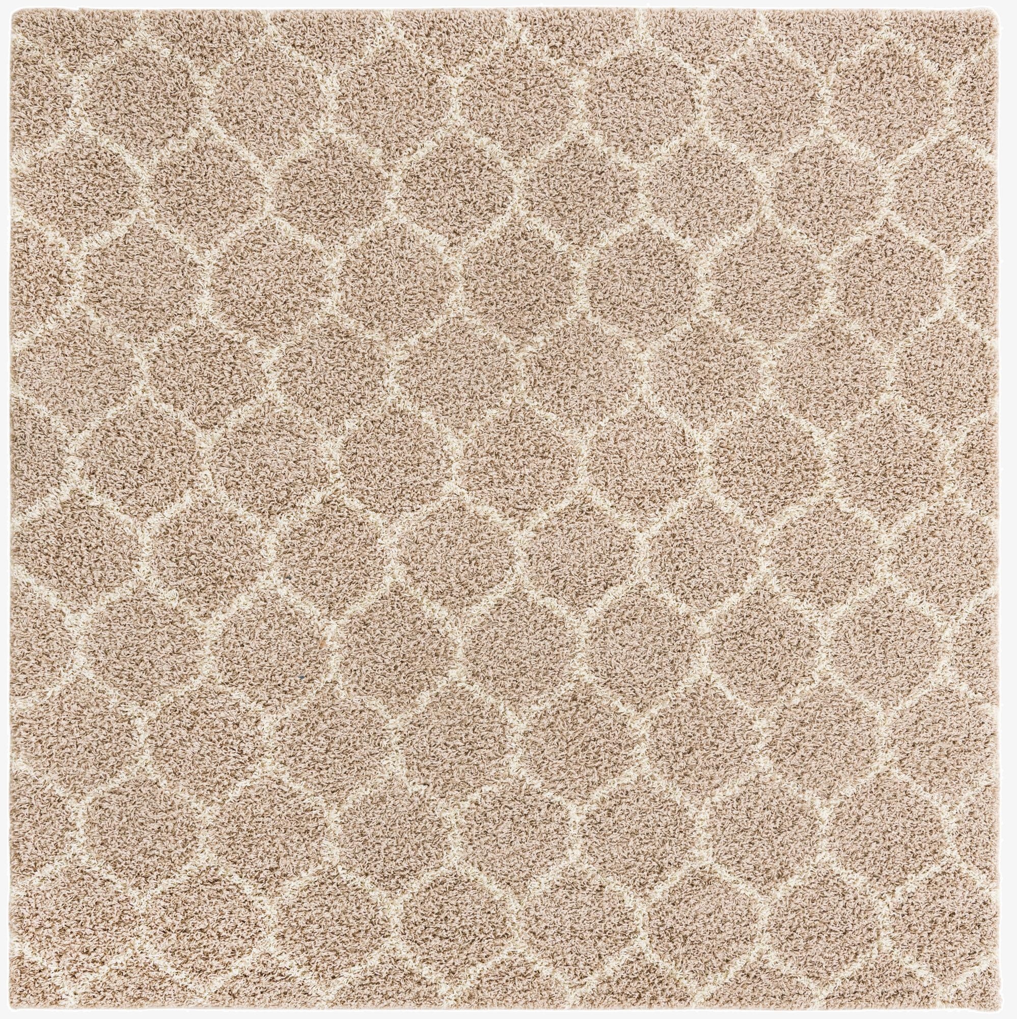  7' 10 x 7' 10 Lattice Shag Square Rug