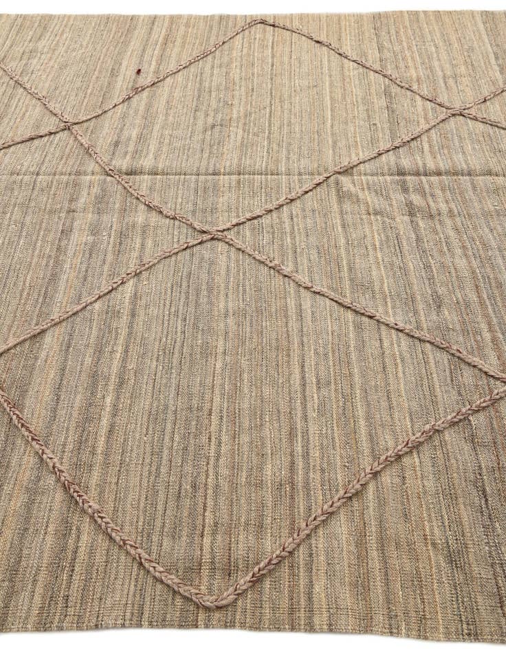 Detail image of  6' 7 x 6' 10  Hand Knotted Moroccan Wool Square Rug