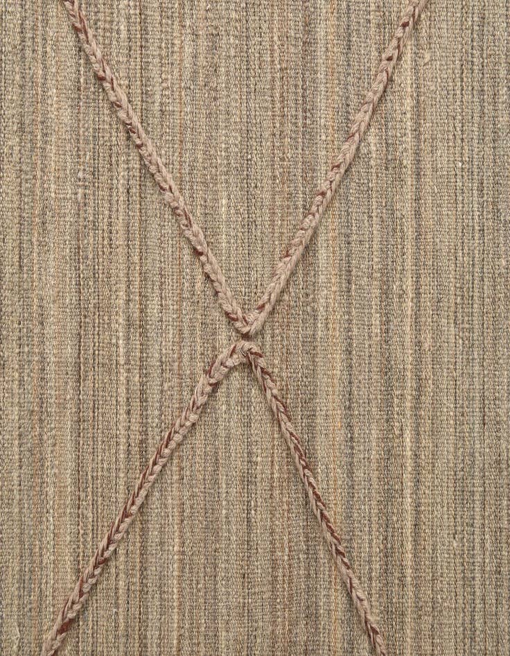 Detail image of  6' 7 x 6' 10  Hand Knotted Moroccan Wool Square Rug