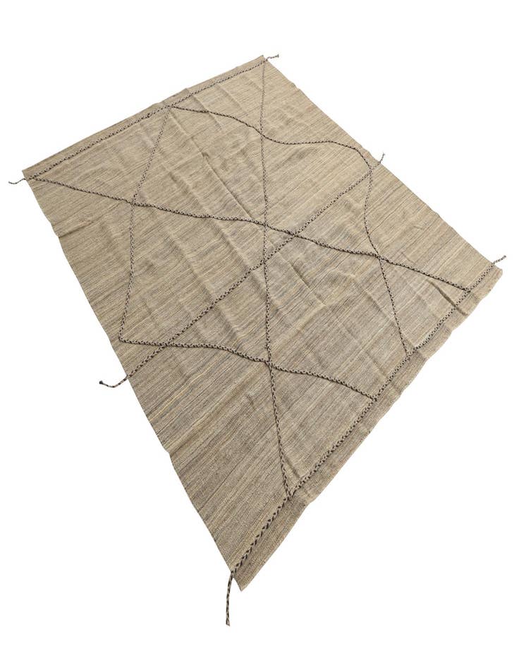 Detail image of  6' 5 x 7'  Hand Knotted Moroccan Wool Square Rug