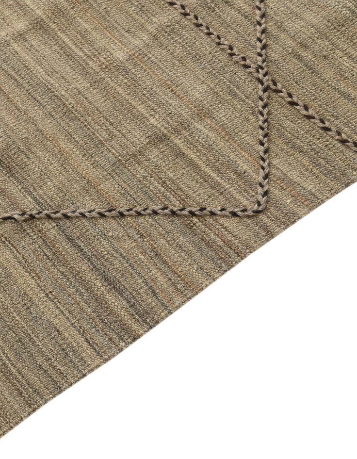 Detail image of  6' 5 x 7'  Hand Knotted Moroccan Wool Square Rug