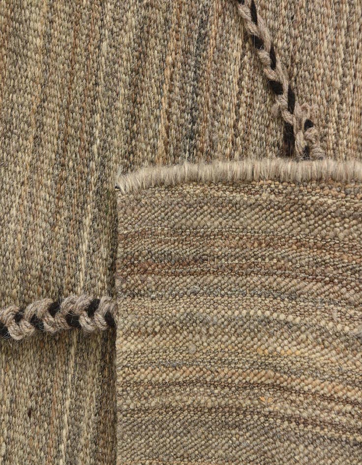 Detail image of  6' 5 x 7'  Hand Knotted Moroccan Wool Square Rug