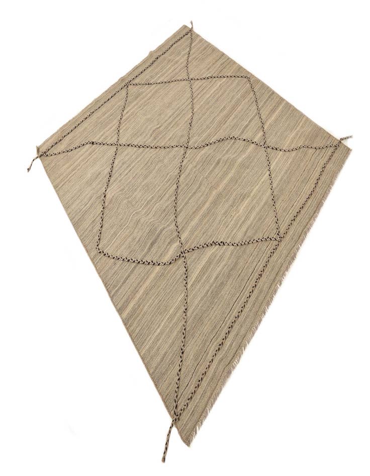 Detail image of  5' 5 x 5' 9  Hand Knotted Moroccan Wool Square Rug