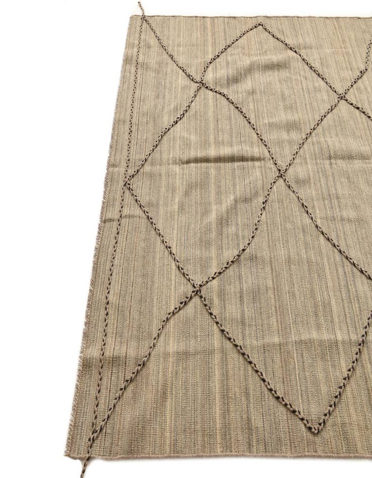 Detail image of  5' 5 x 5' 9  Hand Knotted Moroccan Wool Square Rug