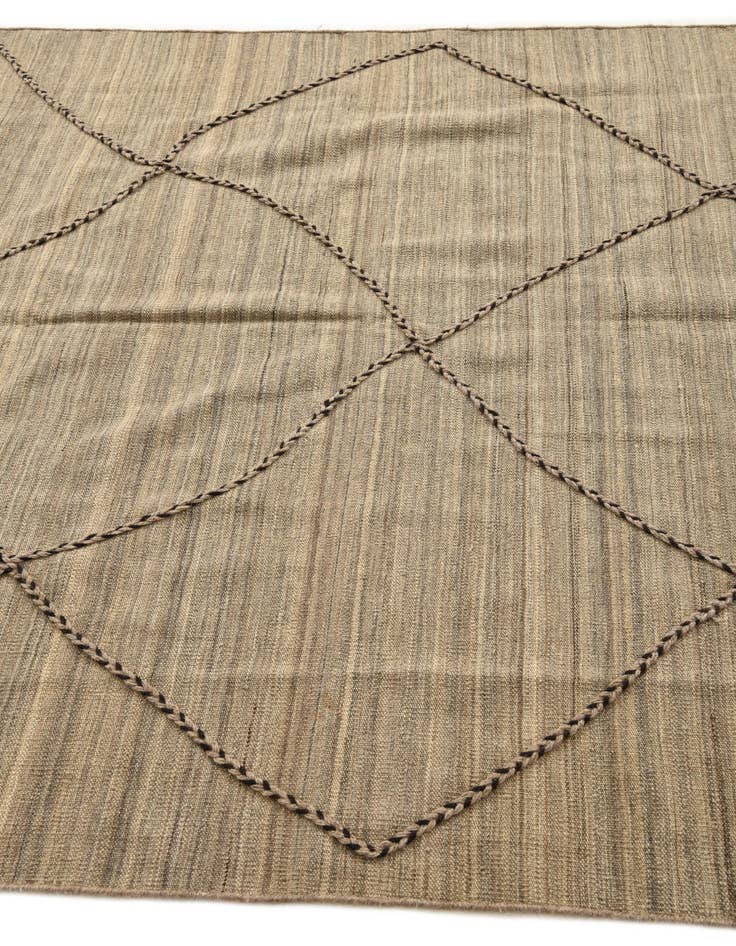 Detail image of  5' 5 x 5' 9  Hand Knotted Moroccan Wool Square Rug