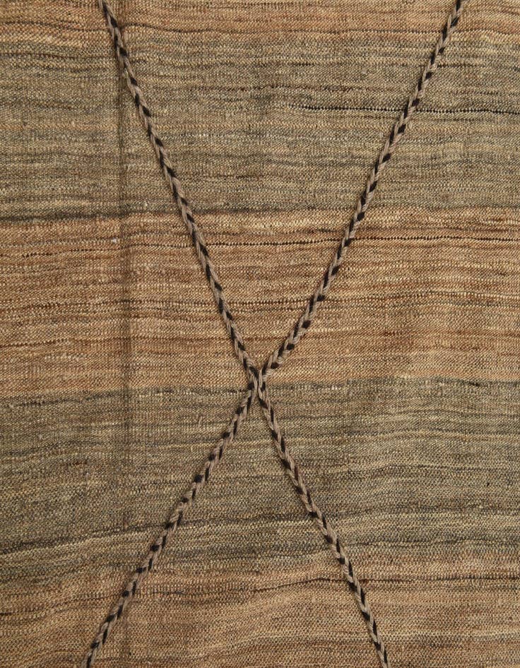 Detail image of  12' 6 x 12' 8  Hand Knotted Moroccan Wool Square Rug