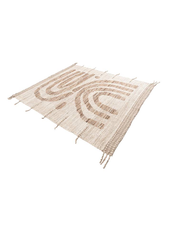 Detail image of  5' 8 x 6' 8  Hand Knotted Moroccan Wool Square Rug