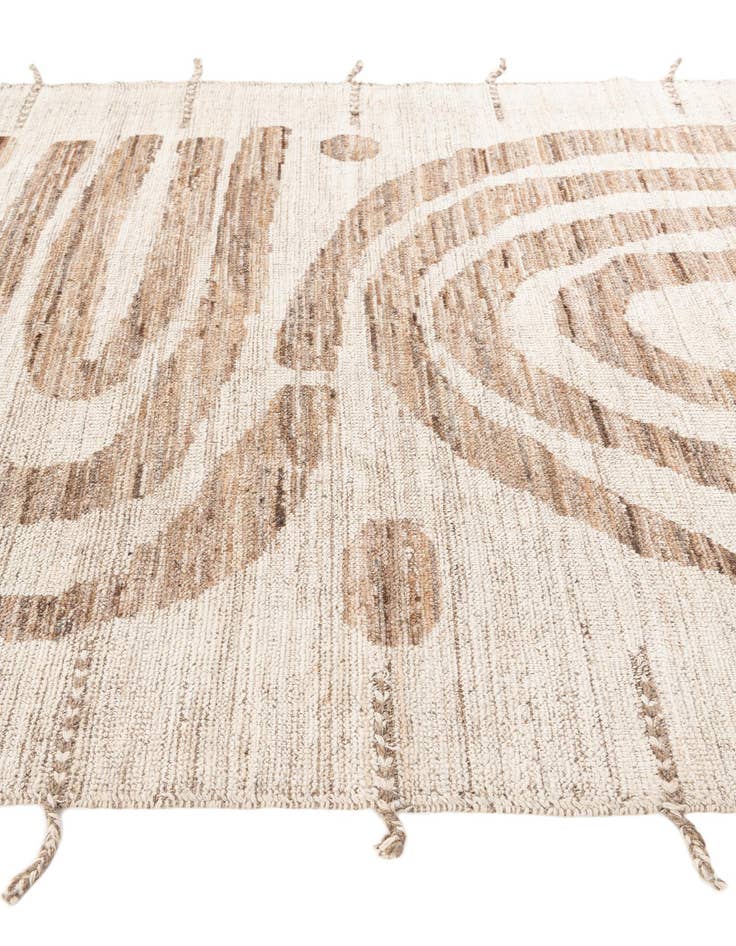Detail image of  5' 8 x 6' 8  Hand Knotted Moroccan Wool Square Rug