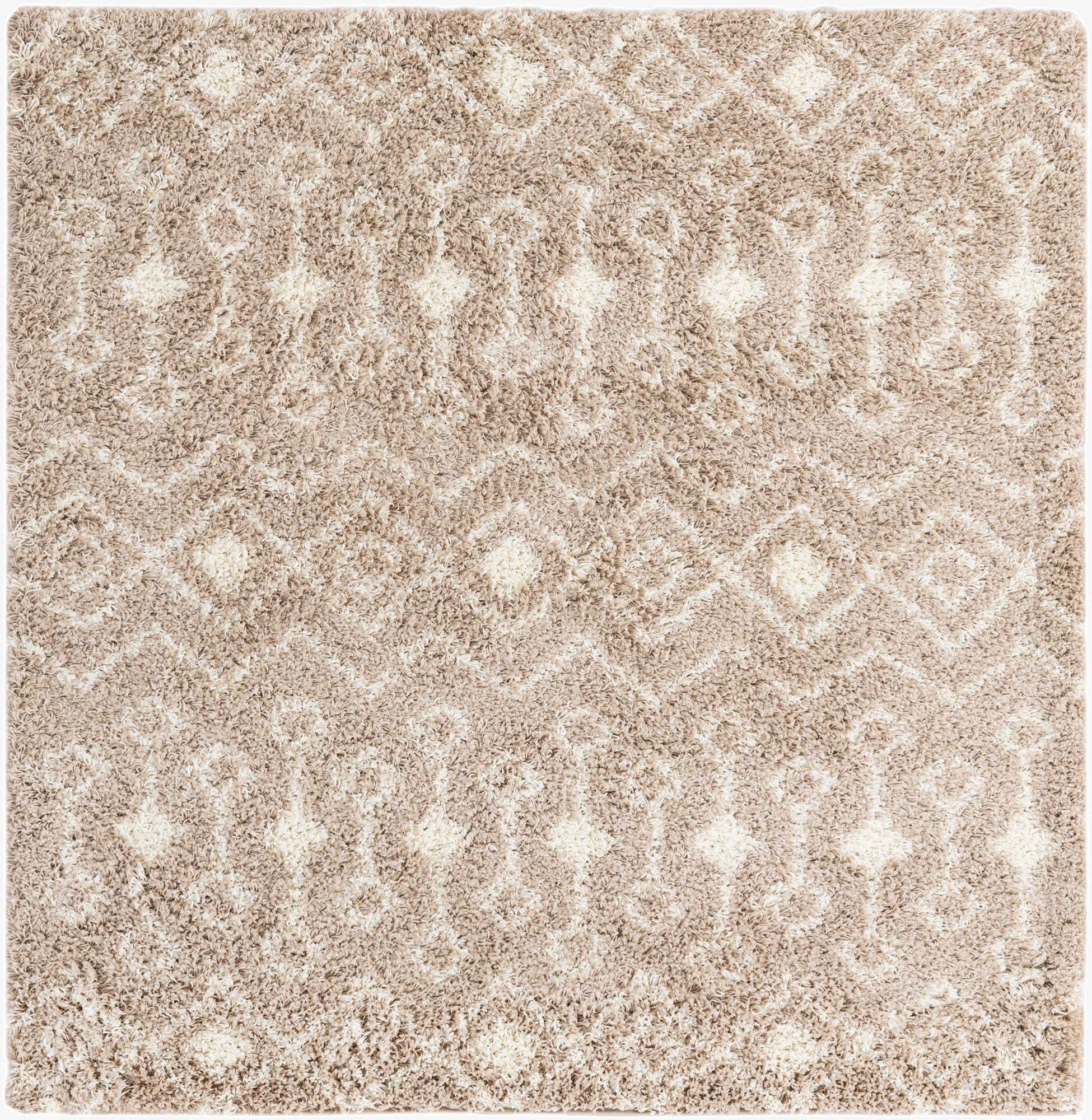 6' x 6' Moroccan Trellis Shag Square Rug