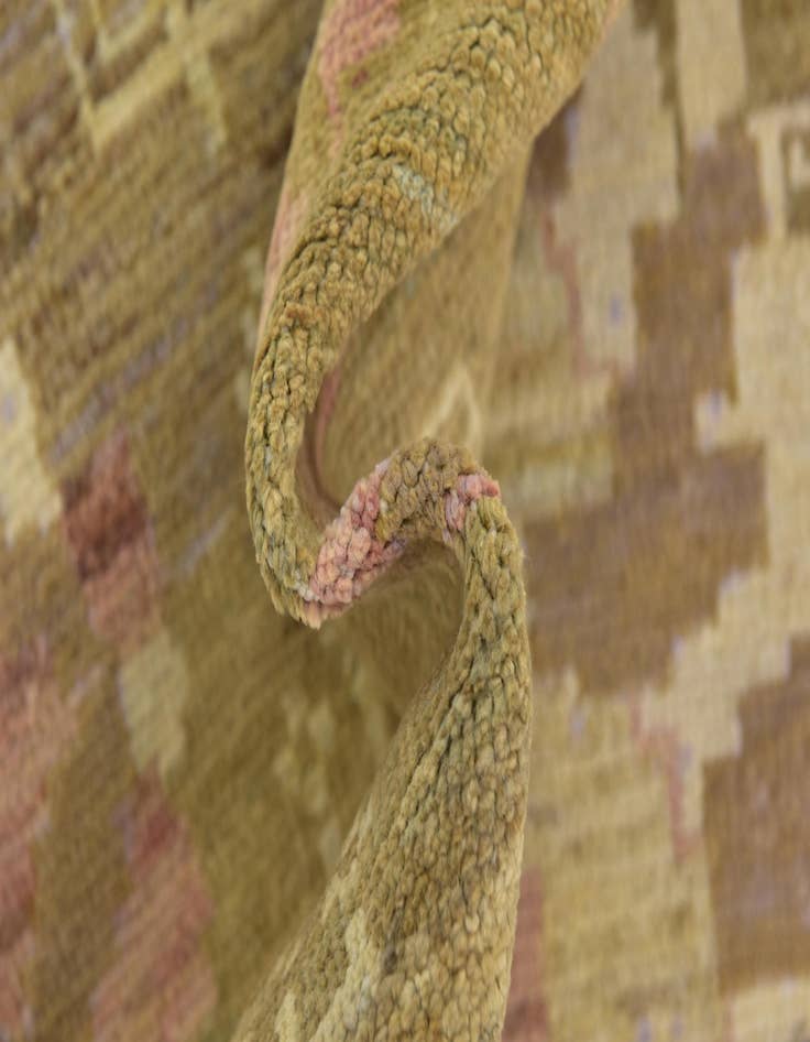 Detail image of  11' x 12'  Hand Knotted Oushak Wool Square Rug