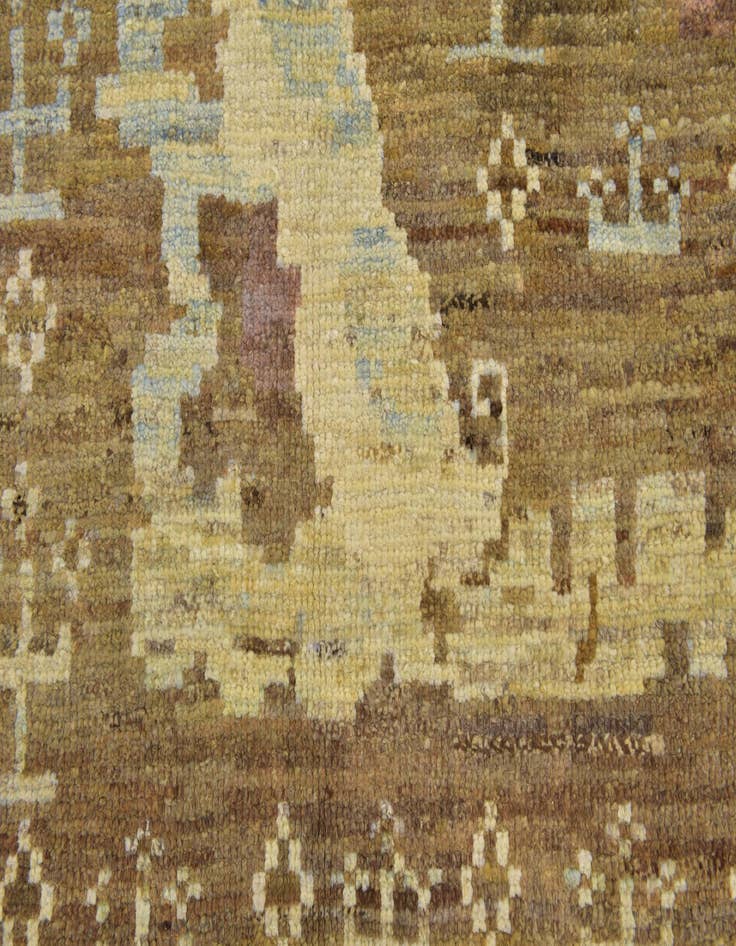 Detail image of  11' x 12'  Hand Knotted Oushak Wool Square Rug