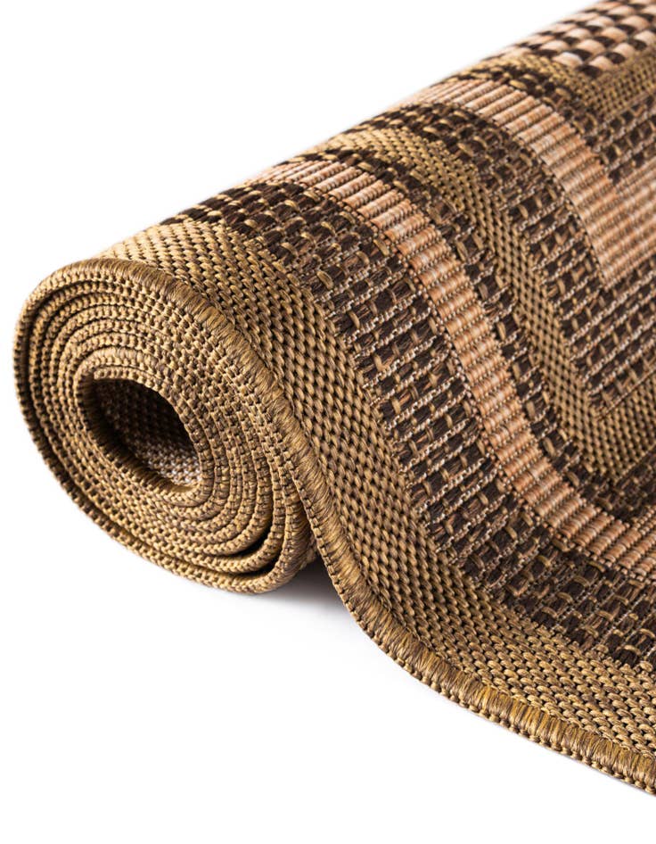 Detail image of  6' x 6'  Washable Border Indoor / Outdoor Square Rug