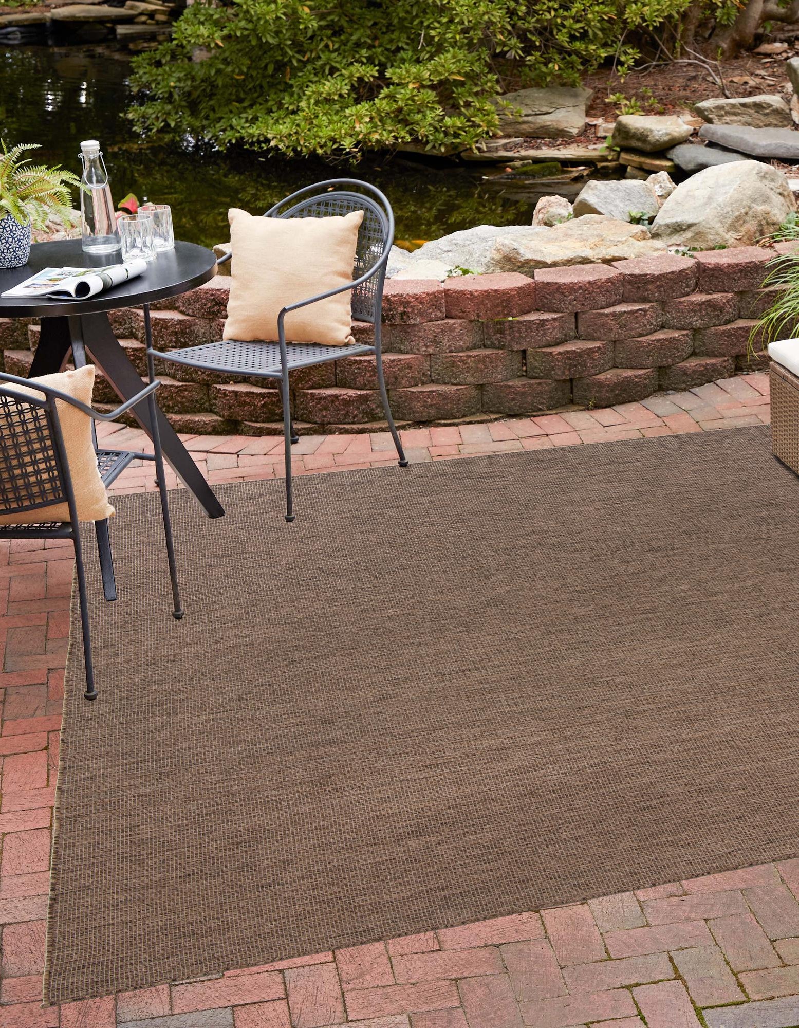 Square 4x6 Rugs Light Brown 6' x 6' Solid Indoor / Outdoor Square Rug | Rugs.com