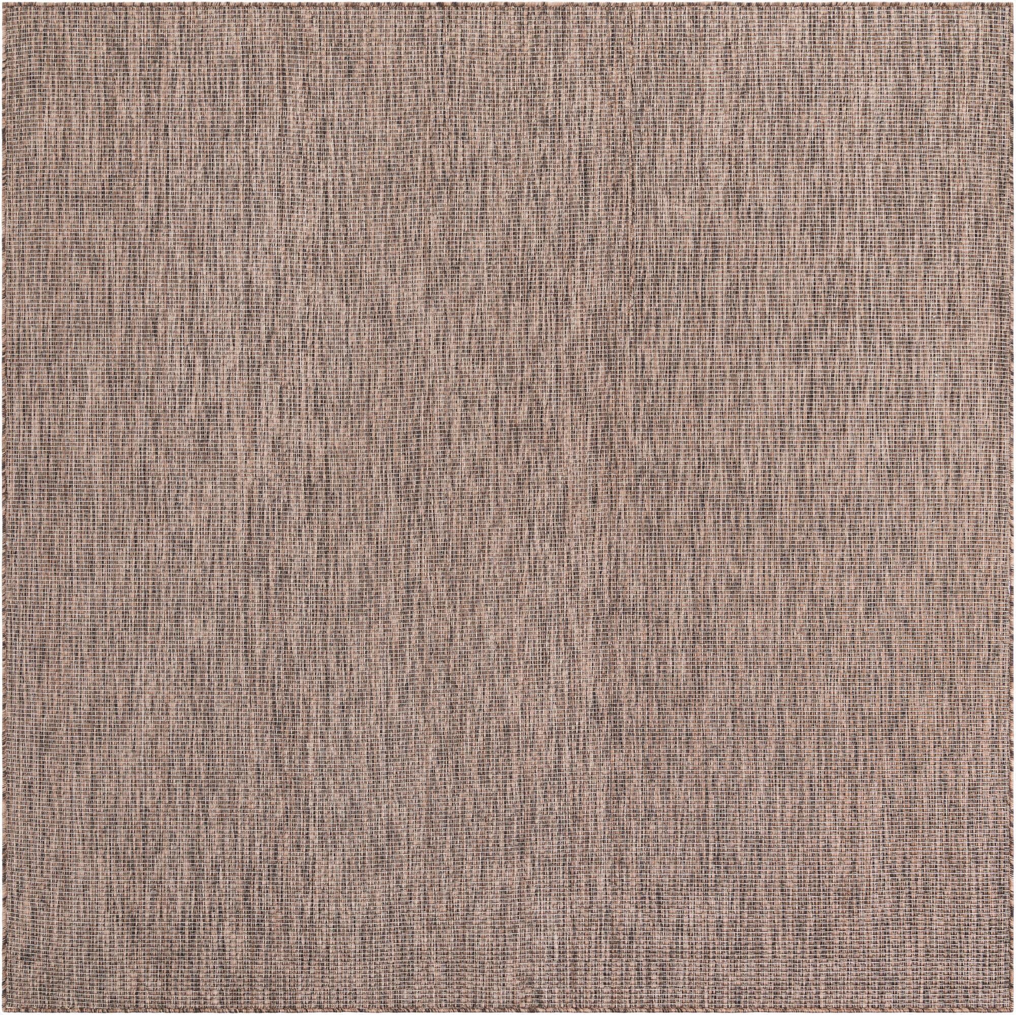  7' 10 x 7' 10  Washable Solid Indoor / Outdoor Square Rug