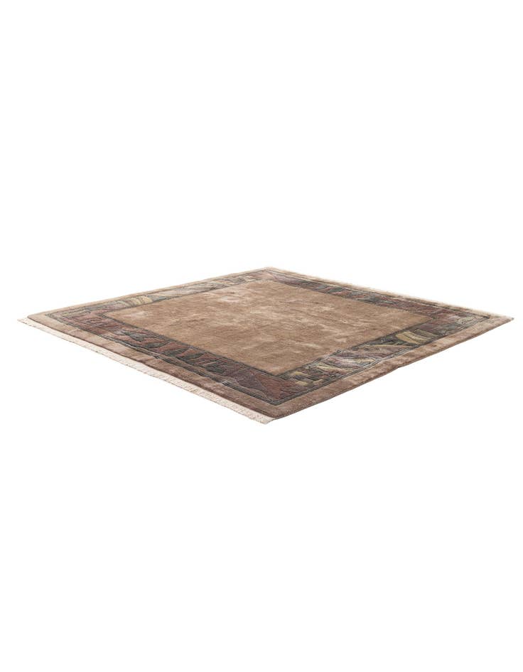 Detail image of  6' 5 x 6' 5  Hand Knotted Tibet Wool Square Rug