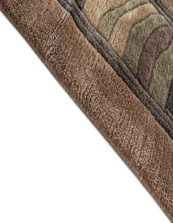 Detail image of  6' 5 x 6' 5  Hand Knotted Tibet Wool Square Rug