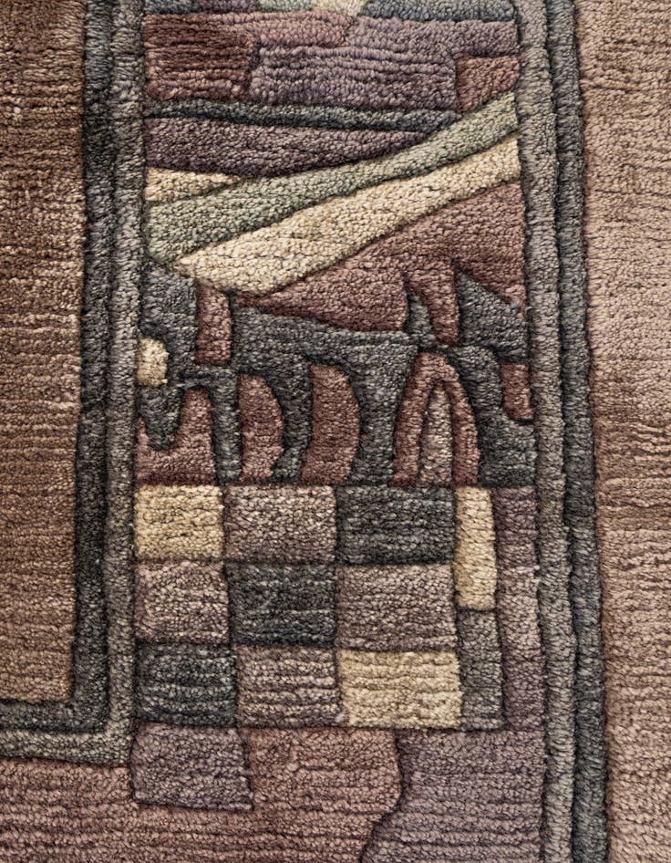 Detail image of  6' 5 x 6' 5  Hand Knotted Tibet Wool Square Rug