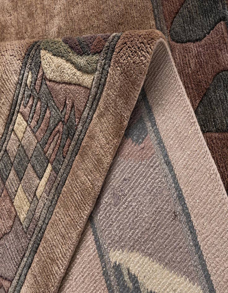 Detail image of  6' 5 x 6' 5  Hand Knotted Tibet Wool Square Rug