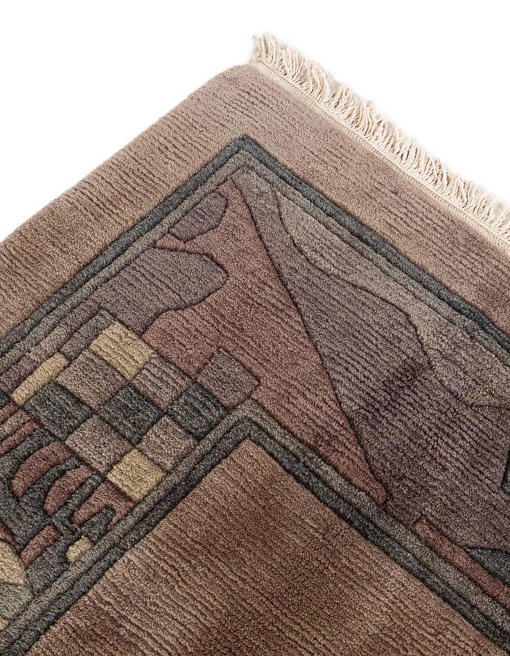 Detail image of  6' 5 x 6' 5  Hand Knotted Tibet Wool Square Rug