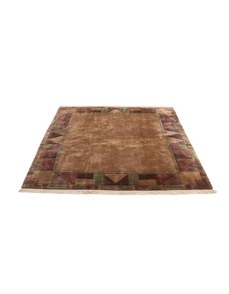 Detail image of  6' 9 x 7' 3  Hand Knotted Tibet Wool Square Rug