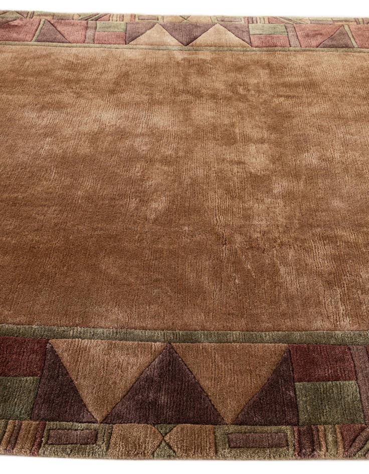 Detail image of  6' 9 x 7' 3  Hand Knotted Tibet Wool Square Rug