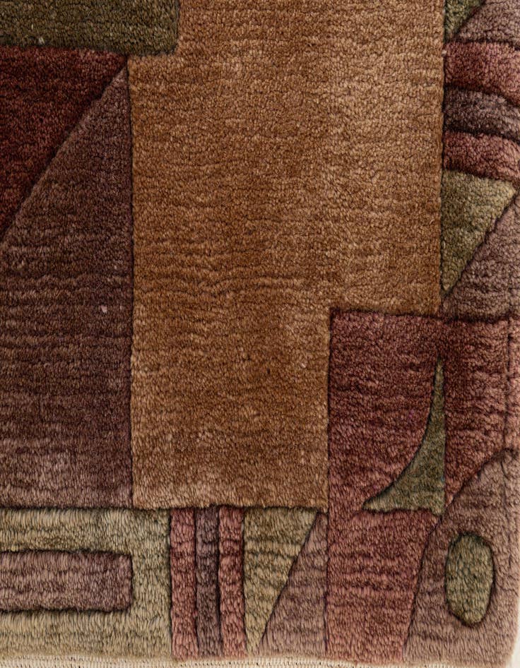 Detail image of  6' 9 x 7' 3  Hand Knotted Tibet Wool Square Rug