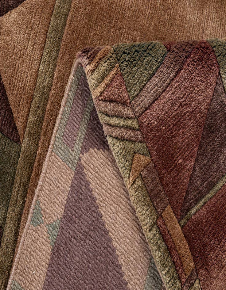 Detail image of  6' 9 x 7' 3  Hand Knotted Tibet Wool Square Rug