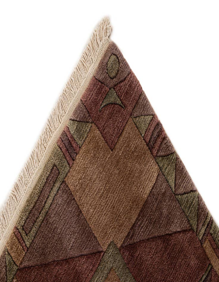 Detail image of  6' 9 x 7' 3  Hand Knotted Tibet Wool Square Rug