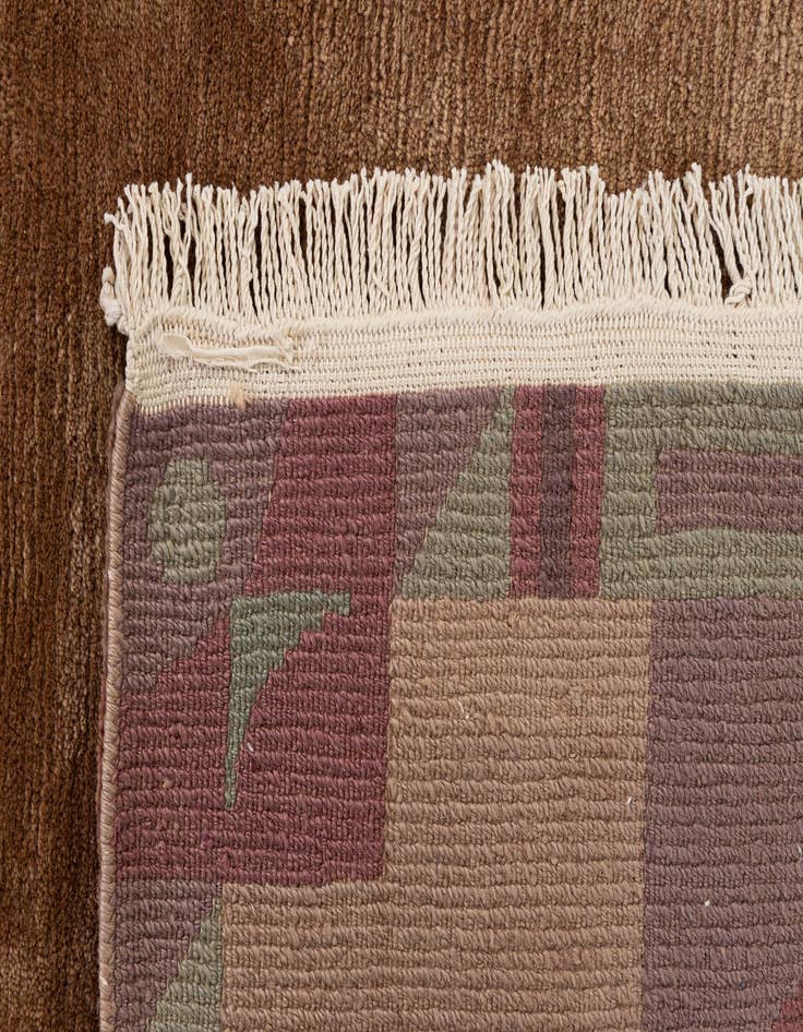 Detail image of  6' 9 x 7' 3  Hand Knotted Tibet Wool Square Rug