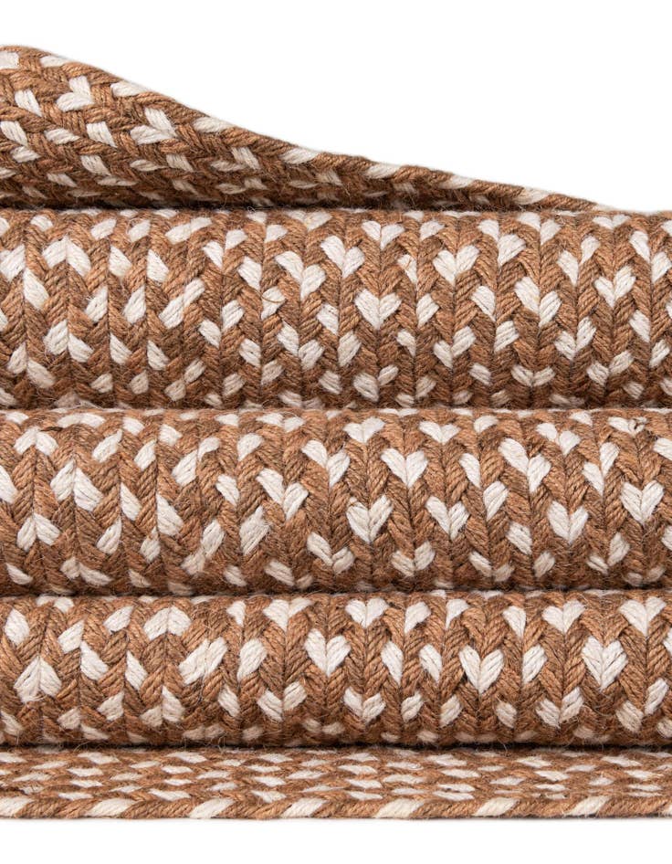 Detail image of  7' 10 x 7' 10  Hand Tweed Braided Jute Square Rug