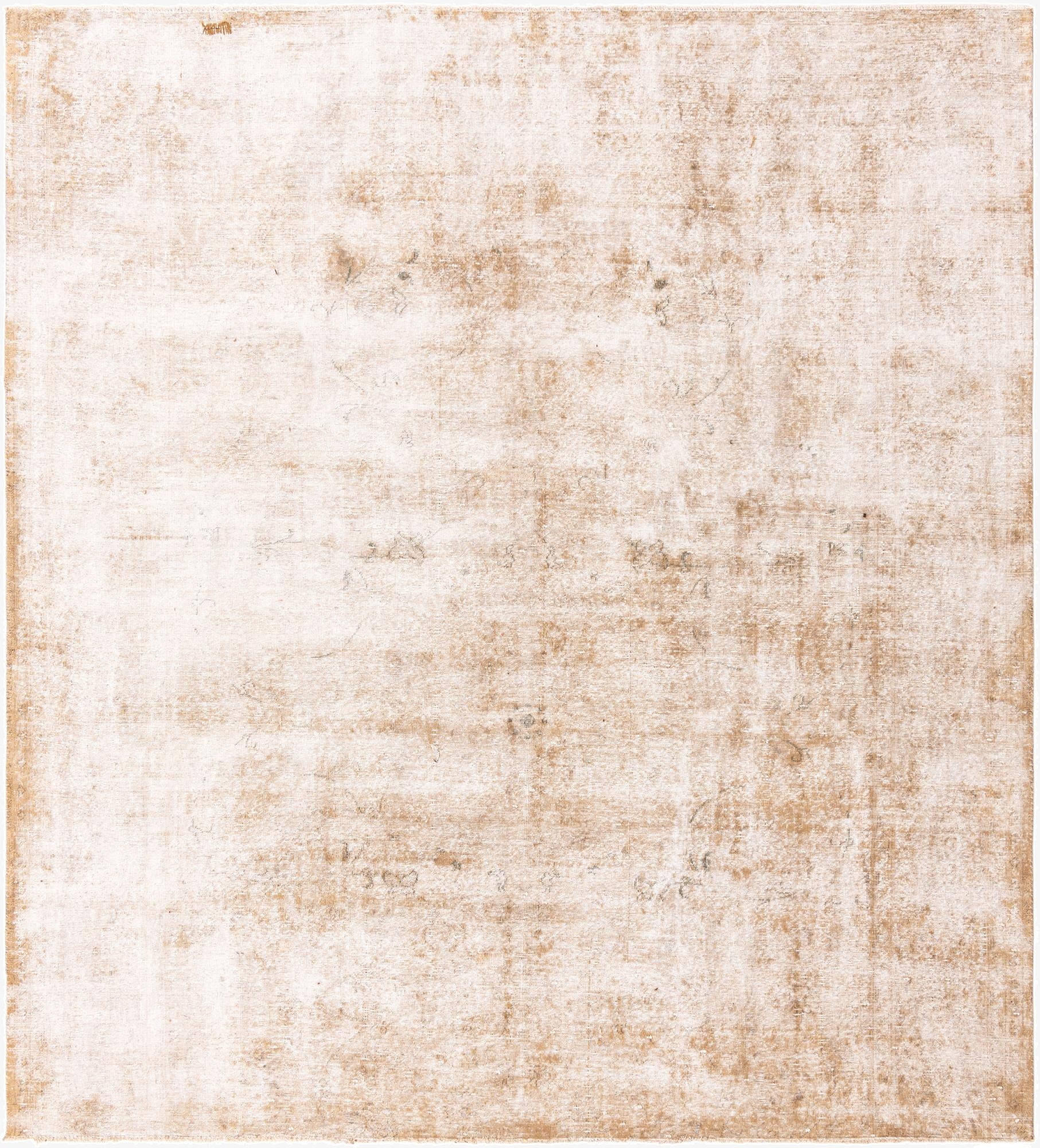  8' 5 x 9' 3  Hand Knotted Ultra Vintage Persian Wool Square Rug