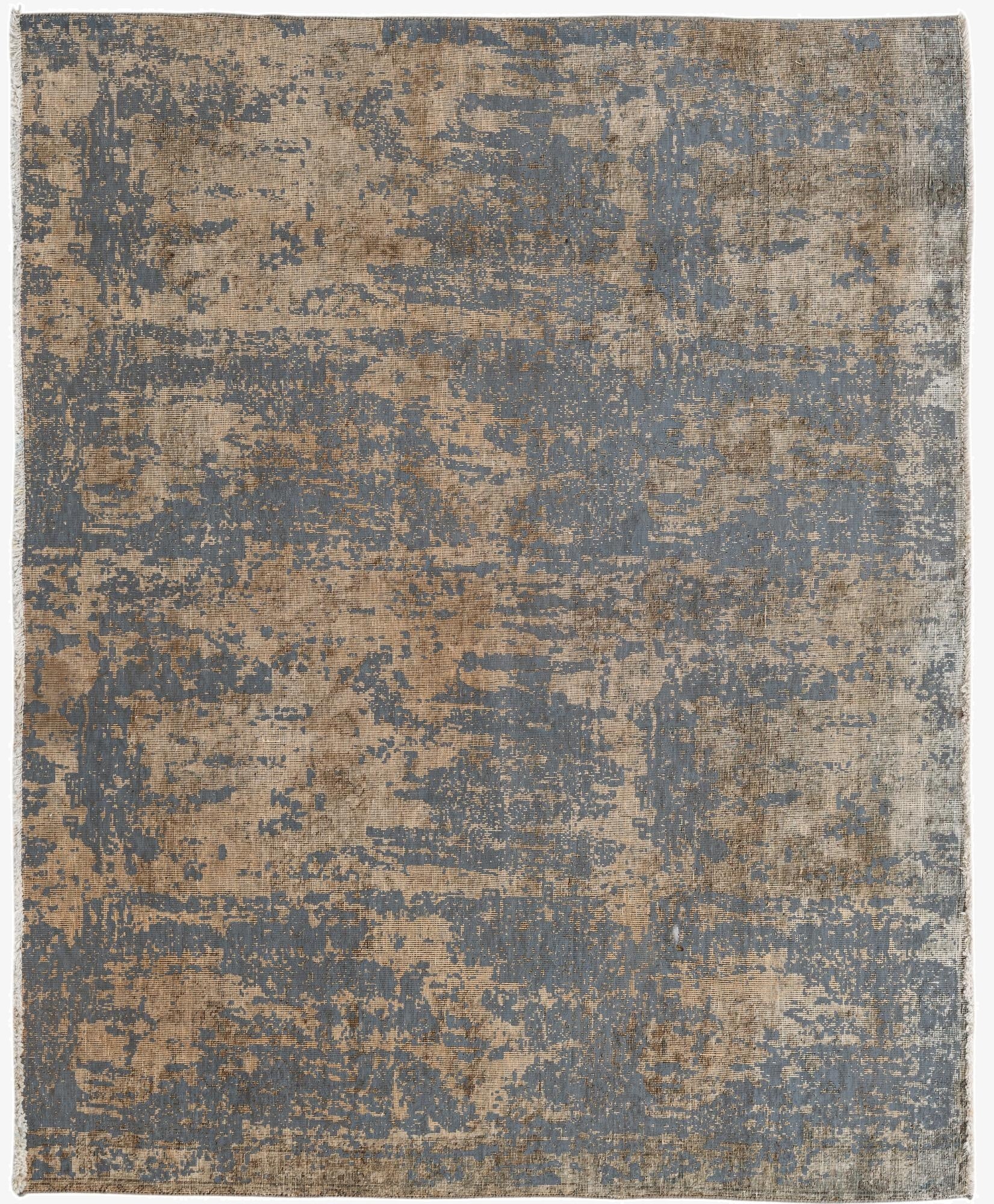  5' 5 x 6' 1  Hand Knotted Ultra Vintage Persian Wool Square Rug