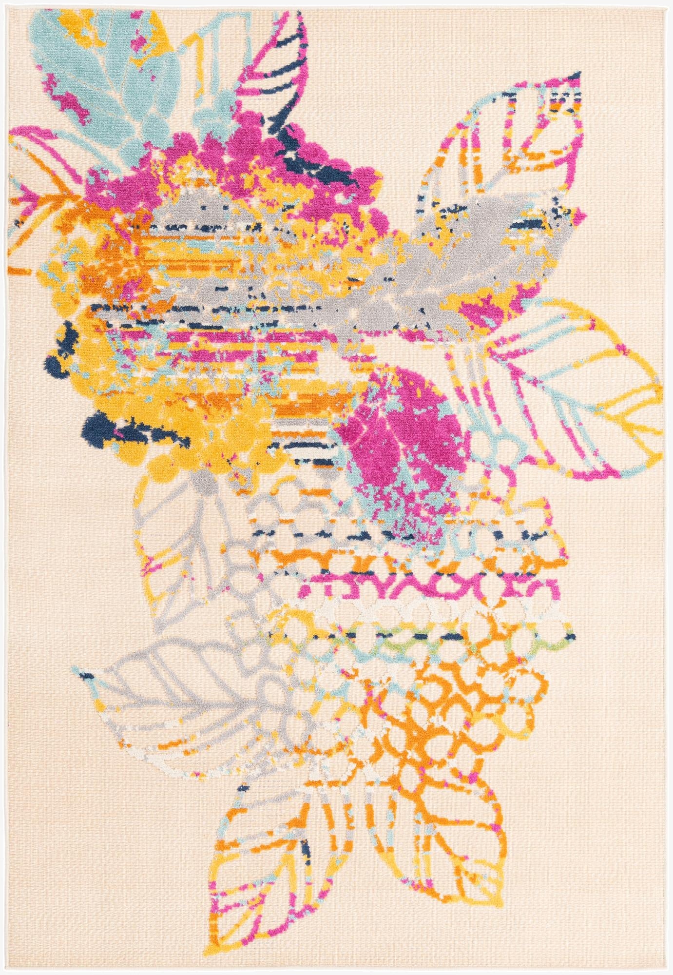  5' 3 x 7' 7  Washable  Indoor / Outdoor Rug