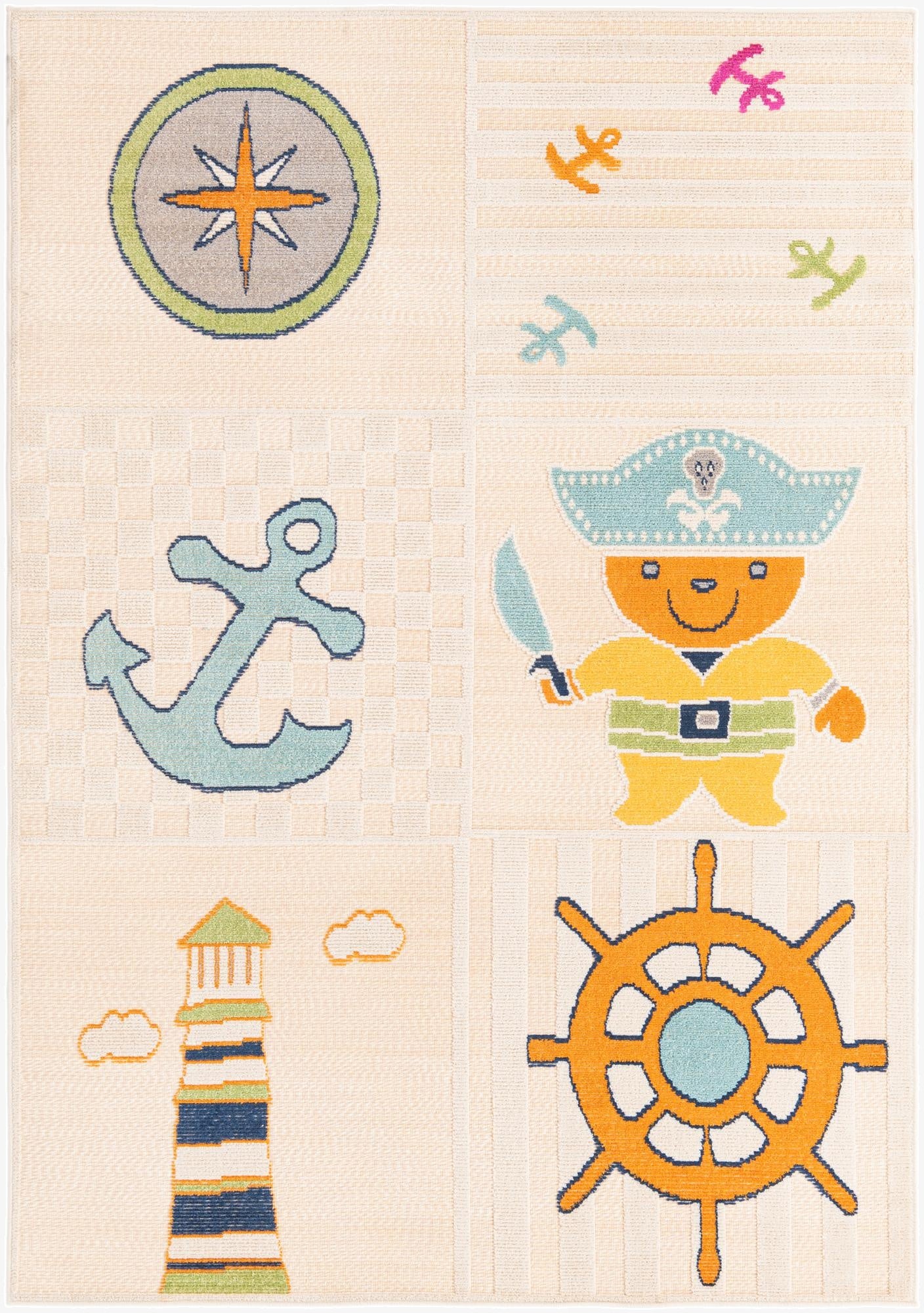  5' 3 x 7' 7  Washable  Indoor / Outdoor Rug