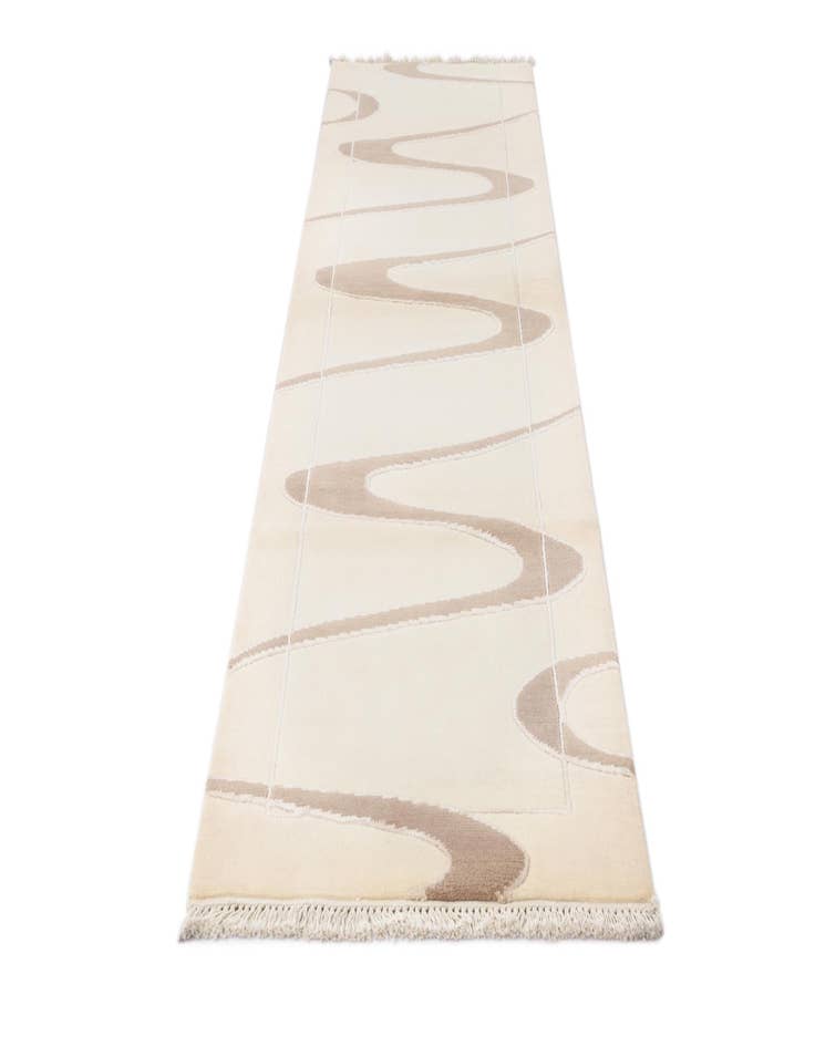 Detail image of  2' 7 x 9' 10  Hand Knotted Darya Wool Runner Rug