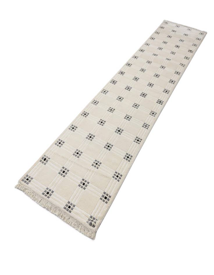 Detail image of  2' 7 x 12' 11  Hand Knotted Darya Wool Runner Rug