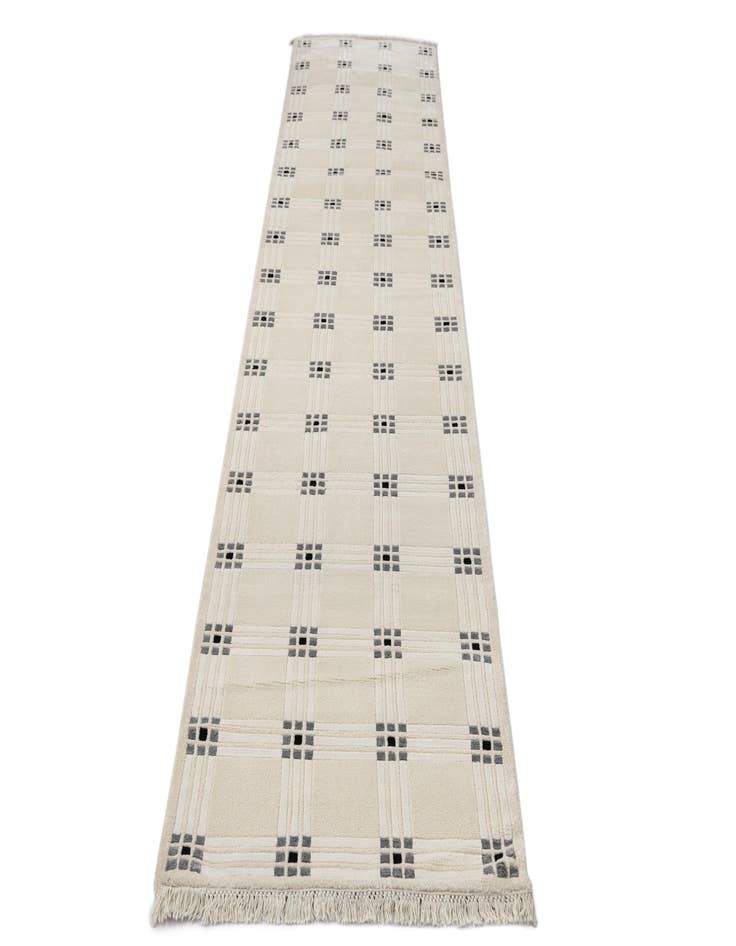 Detail image of  2' 7 x 12' 11  Hand Knotted Darya Wool Runner Rug