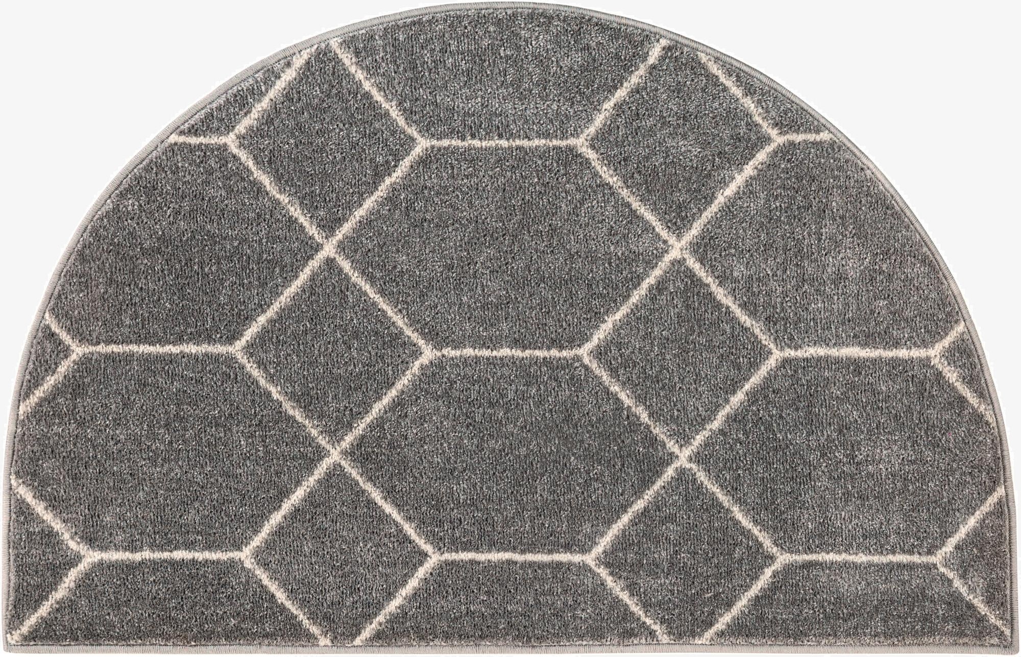  2' 7 x 4' Lattice Frieze Hearth Rug