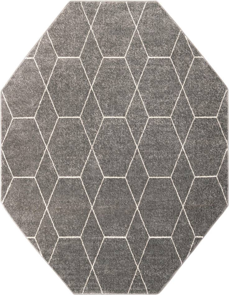 Detail image of  7' 10 x 7' 10 Lattice Frieze Octagon Rug