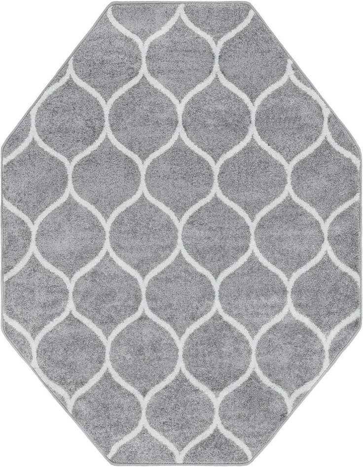 Detail image of  5' 3 x 5' 3 Lattice Frieze Octagon Rug