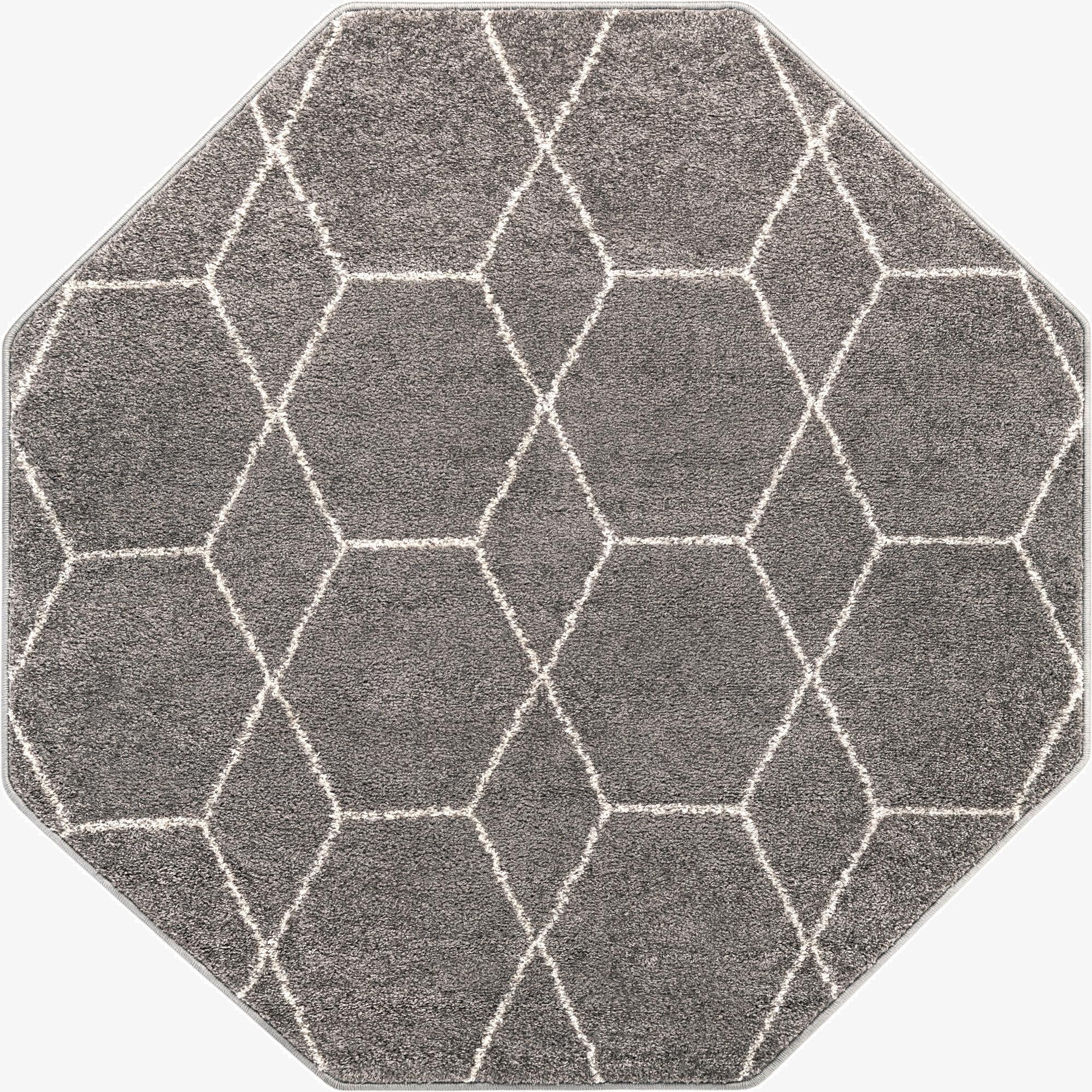  5' 3 x 5' 3 Lattice Frieze Octagon Rug