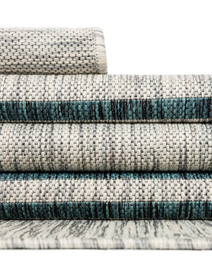 Detail image of  7' 10 x 10'  Washable Jill Zarin Anguilla Indoor / Outdoor Oval Rug